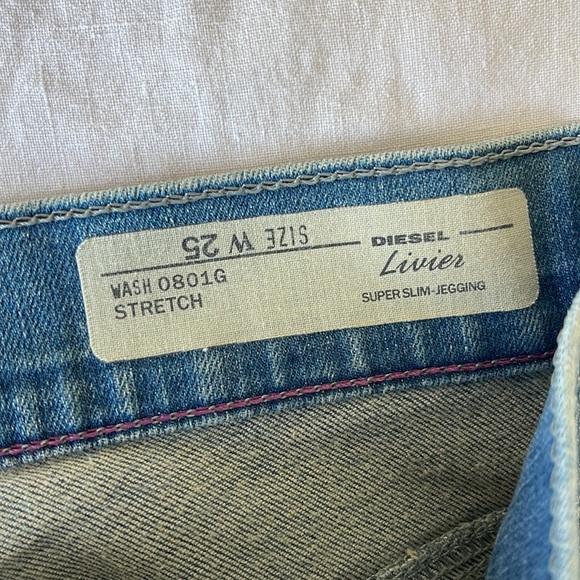 Diesel denim size W25 super slim stretch - Picture 4 of 6